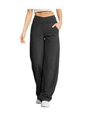 G4free  Black Yoga Wide Leg Pull On Pants Comfort Size Small 4/6
